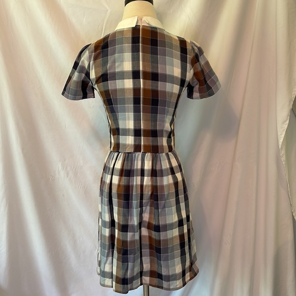 River Island Checker Print Dress with Peter Pan Collar - Picture 5 of 6